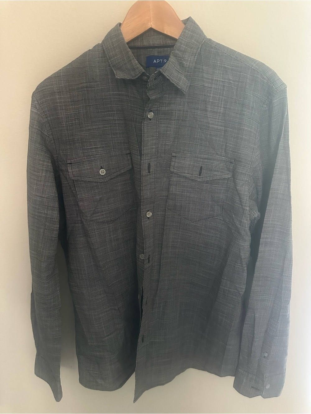 Apt. 9 Men's Charcoal Gray Lightweight Button-Up Shirt Jacket